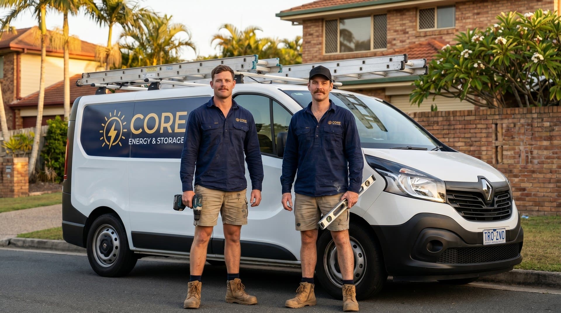 Core Energy team with branded Renault Trafic